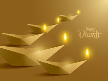Mutlu Diwali kağıt grafik