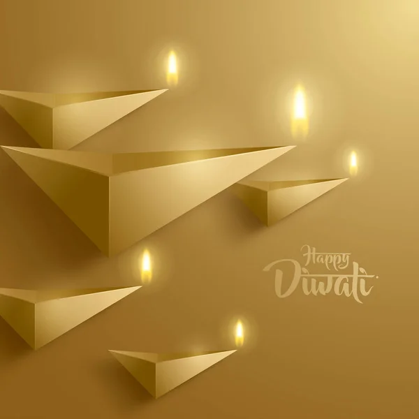 Biglietto di auguri felice diwali — Vettoriale Stock