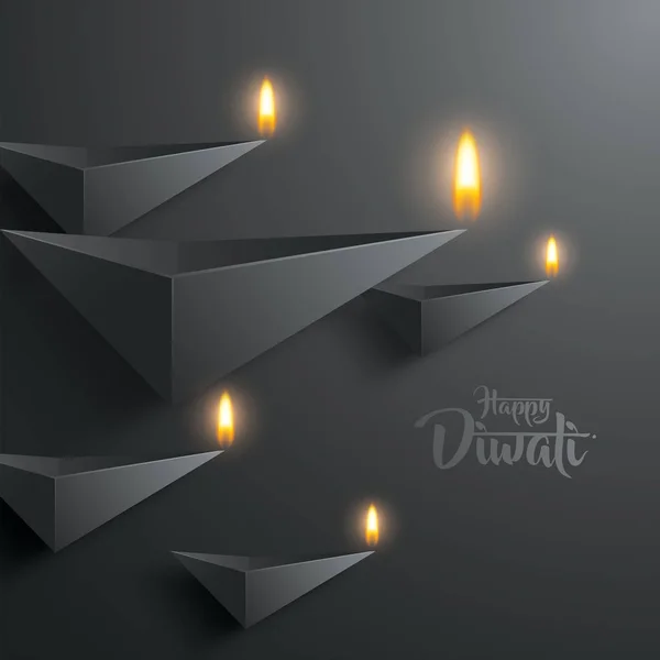 Gelukkige diwali wenskaart — Stockvector