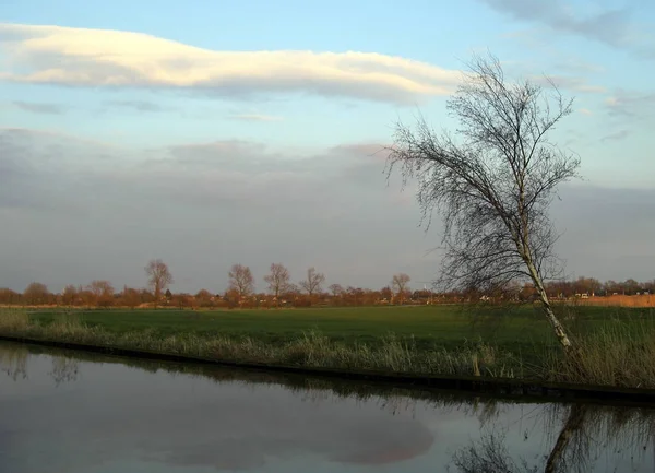 Verschiedene Farben in einer holländischen Landschaft bei Tag — Stockfoto
