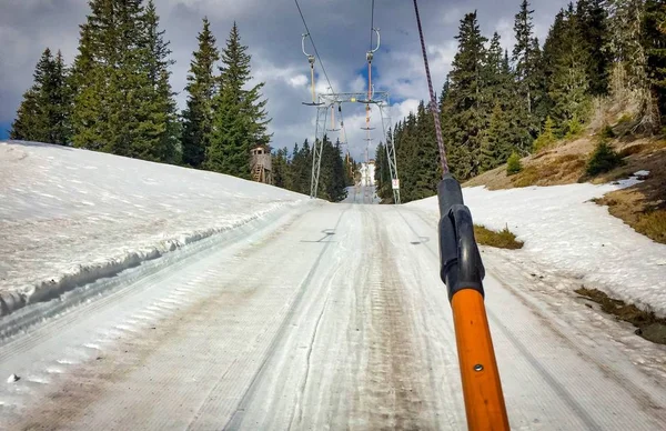 Ascensore nella stazione sciistica austriaca — Foto Stock