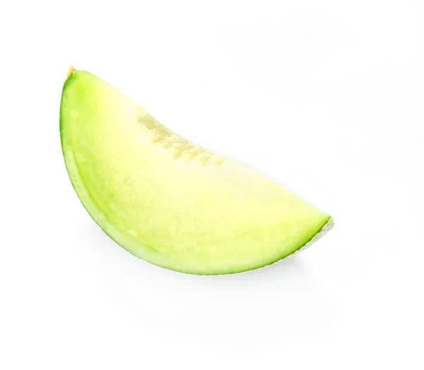 Grön melon på vit — Stockfoto