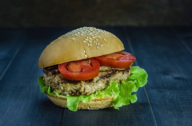 Taze lezzetli hamburger. 