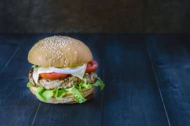 Taze lezzetli hamburger. 