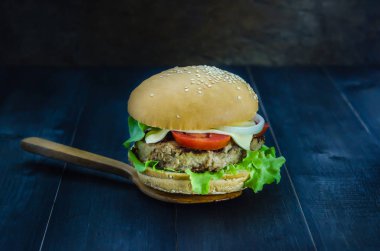 Taze lezzetli hamburger. 