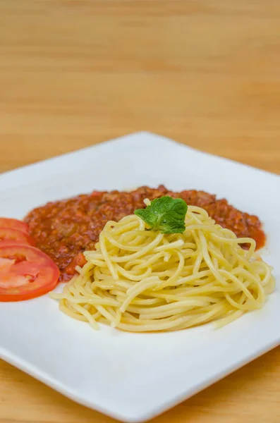 Спагетті bolognese їжі — стокове фото