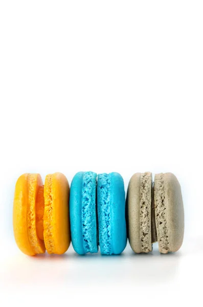 多彩的蛋白杏仁饼干甜点 — 图库照片