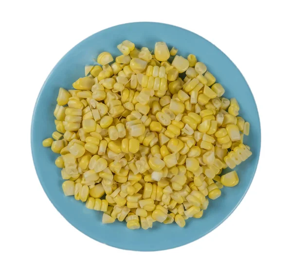 Raw sweet corn on plate — Stock Photo, Image
