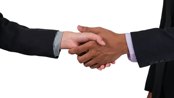 Businessman And Businesswoman Shaking Hand — Stock Photo, Image
