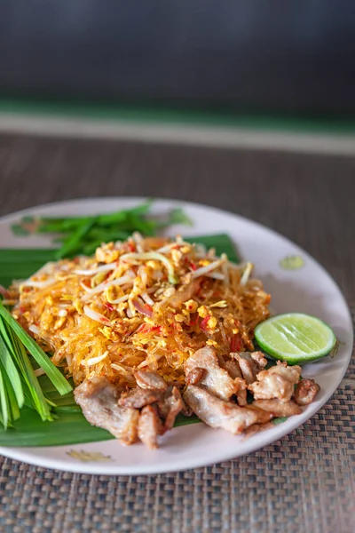 Masakan Thai Favorit Thai Makanan Pad Thai Thai Aduk Mie — Stok Foto