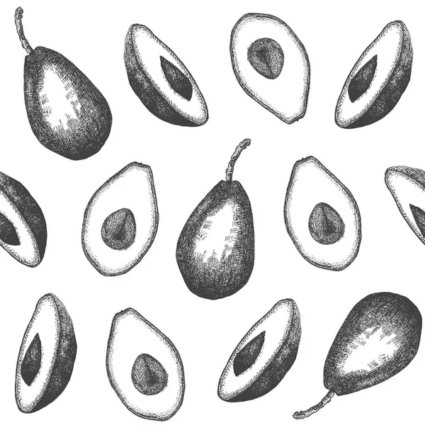 Бесшовный дизайн шаблона или фон с авокадо . — стоковый вектор