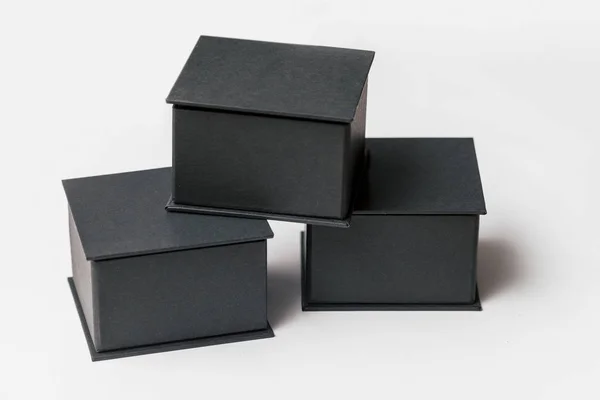 Black box on white background — Stock Photo, Image