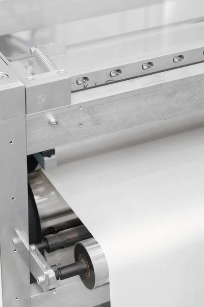 Production on paper roll machine — Stock Photo, Image