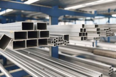 yığın üzerinde metal paslanmaz boru
