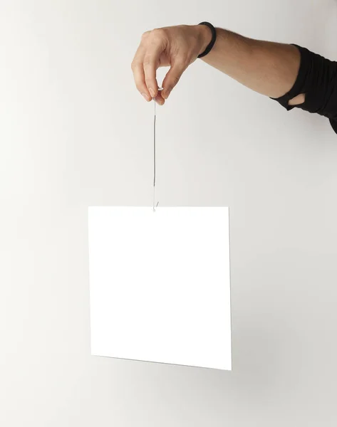Білий пусті банер — стокове фото