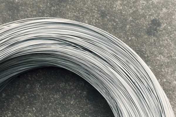 Silver wire coil — Stock Photo, Image