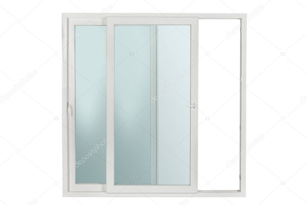 PVC window isolated on white