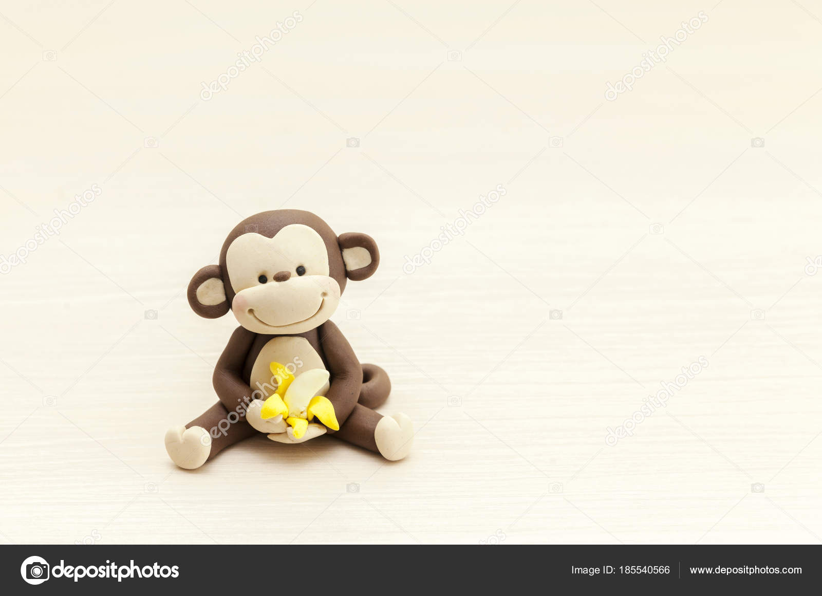 stuffed monkey with banana