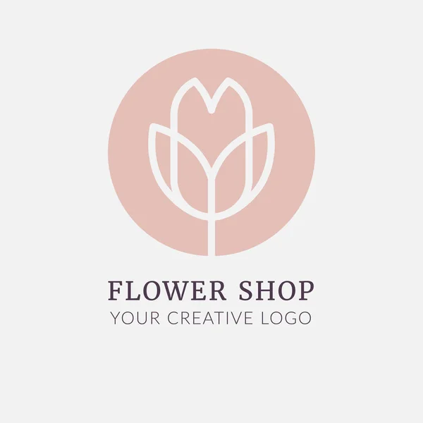 Modèle de conception de logo créatif fleur — Image vectorielle