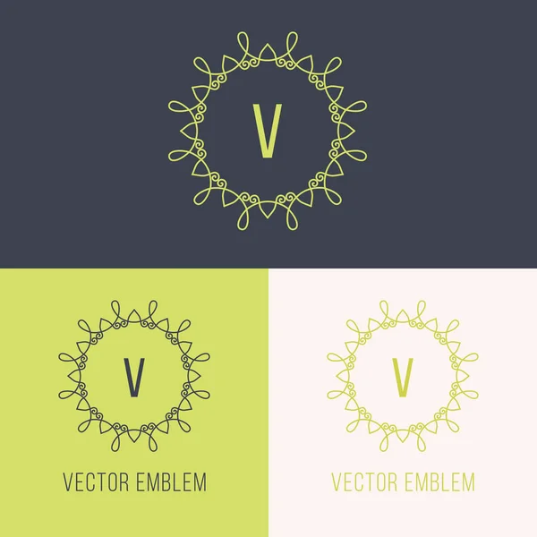 Plantilla de diseño monograma simple y elegante — Vector de stock