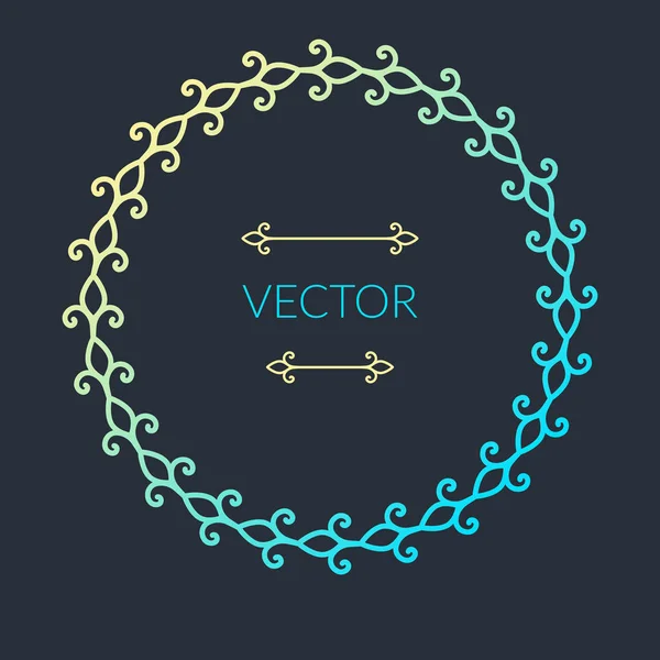 Plantilla de diseño de marco redondo abstracto vectorial — Vector de stock