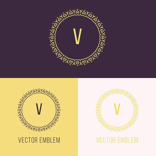 Plantilla de diseño de logotipo de línea de flores elegante — Vector de stock