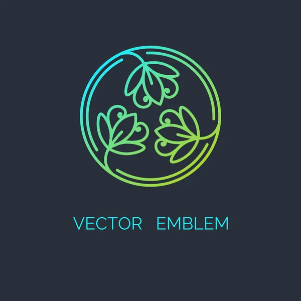 Elementos de diseño floral vectorial — Vector de stock