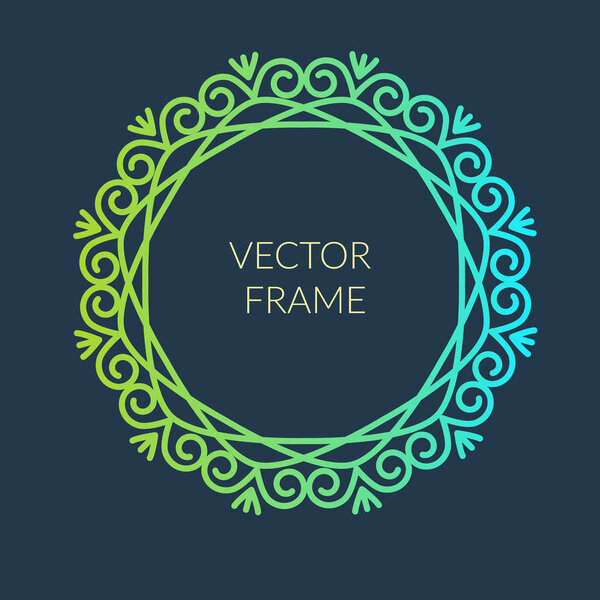 Vector abstract round frame