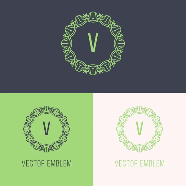 Plantilla de diseño monograma con estilo — Vector de stock