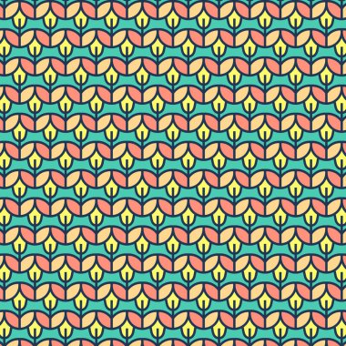 soyut çiçek deseni