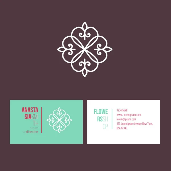 Logo Design con modello biglietto da visita — Vettoriale Stock