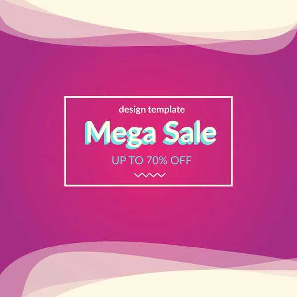 Шаблон дизайна Mega sale Лицензионные Стоковые Векторы