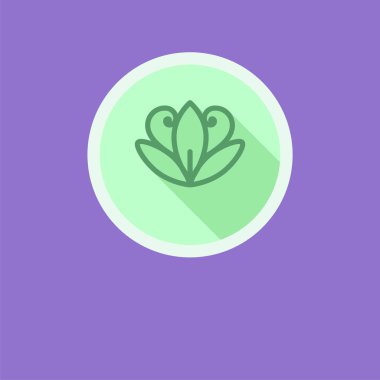 Uzun bir gölge ile yaratıcı vektör Eko logo