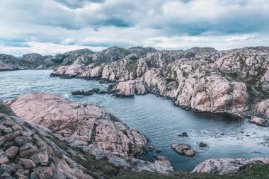 Nordic kayalar üzerinde şaşırtıcı görünümü Lindesnes southern Norway noktası '