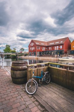 Armut Kristiansand, Norveç'te şehrin eski kesiminde yakınındaki Retro Bisiklet park