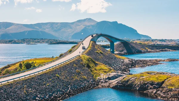 Vista Aérea Atlantic Road Noruega — Foto de Stock