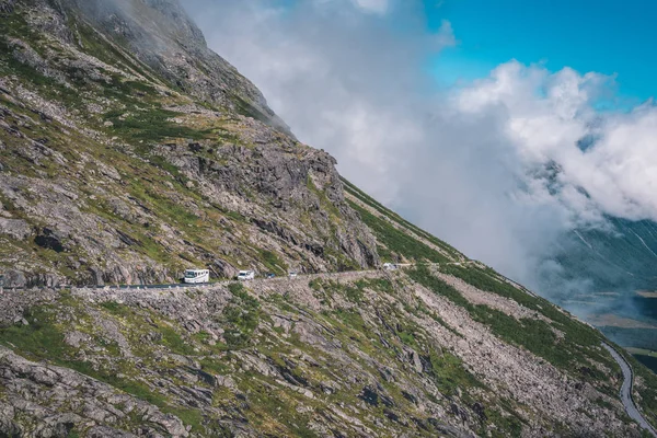 Amazing View Famous World Road Trollstigen Serpentine Mountain Road Norway — Stock Photo, Image