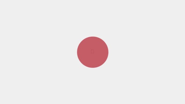 红色的平面样式形状文档动画 — 图库视频影像