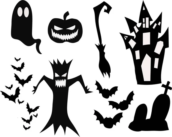 Halloween stickers set — Stock Vector