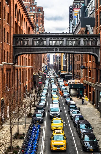 Nueva York Nueva York Enero 2018 Puente Del Cielo Calle — Foto de Stock