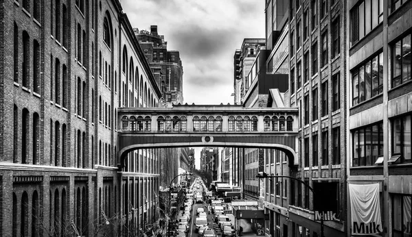 Nova York Nova York Janeiro 2018 Ponte Céu Rua Oeste — Fotografia de Stock