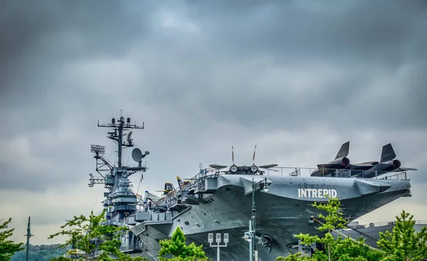 Nueva York Estados Unidos Mayo 2019 Vista Del Intrepid Sea — Foto de Stock