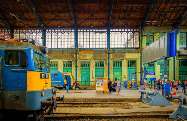 Будапешт Венгрия Август 2019 Западный Вокзал Один Трех Главных Железнодорожных — стоковое фото