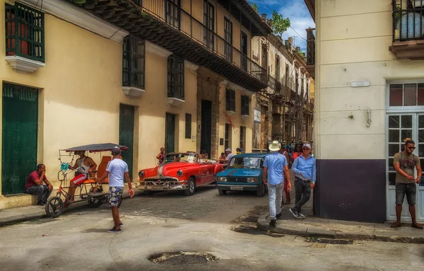 Havane Cuba Juillet 2019 Scène Urbaine Calle Los Oficios Dans — Photo