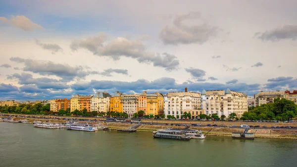 Budapest Hungary Aug 2019 View Margaret Bridge Pest District River — Stock Photo, Image