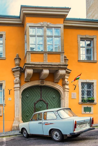 Budapest Ungarn Aug 2019 Blick Auf Einen Trabant Der Vor — Stockfoto