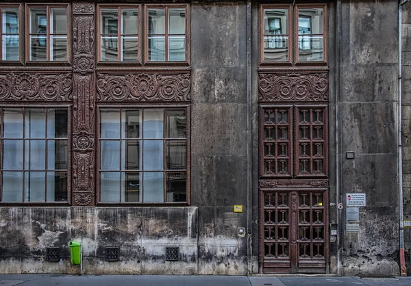 Венгрия Будапешт Август 2019 Фасад Дома Престарелых Улице Надор — стоковое фото