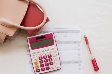 Belge aylık kayıt gider kredi kartı hesap oluşturma ve el çantası