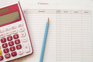 defter iş için aylık gelir ve gider planlayıcısı