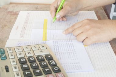 Bill mevduat hesap cüzdanı banka ile yazma el